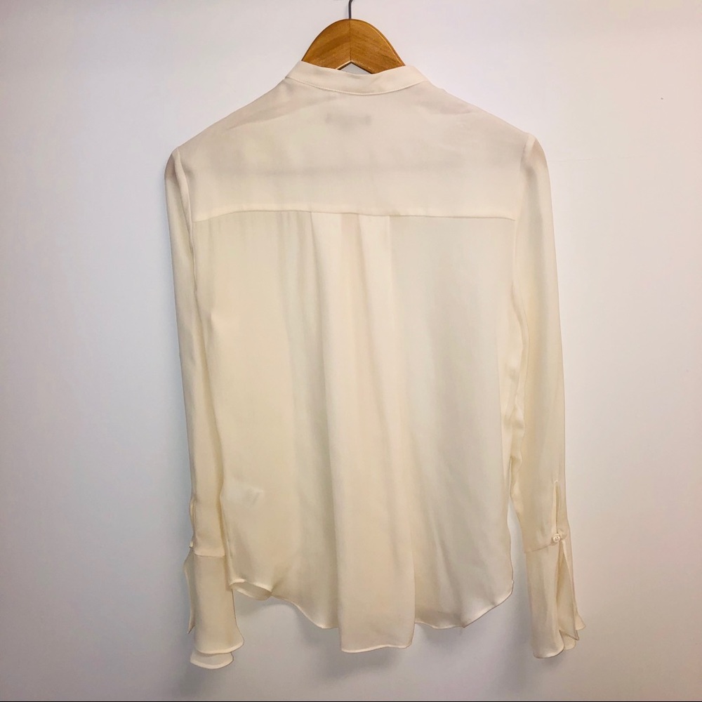 Rachel Zoe ruffle front silk blouse - Picture 2 of 4